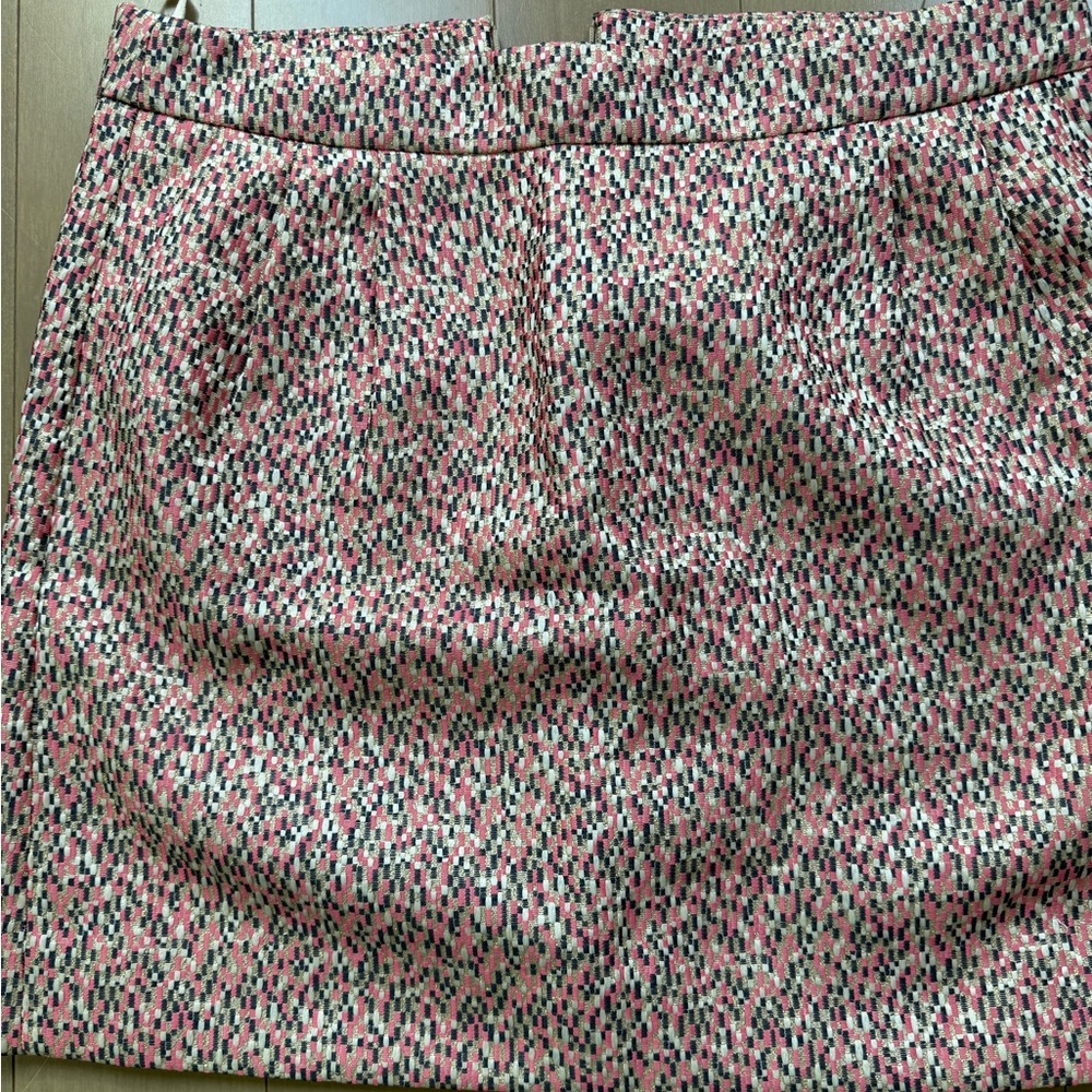 Jcrew metallic multi color mini skirt size 6